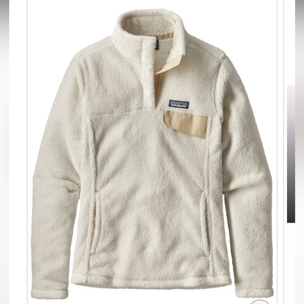 Patagonia Re-Tool Snap-T Pullover
Size XS
Color: Raw Linen-white X-dye - Picture 5 of 12